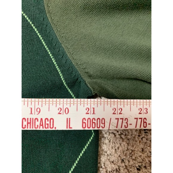 Perry Ellis 1/4 Zip Men's Sweater Pullover Argyle Mock Rockabilly Preppy Core - Picture 4 of 7